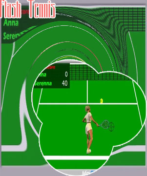 Flash tennis game